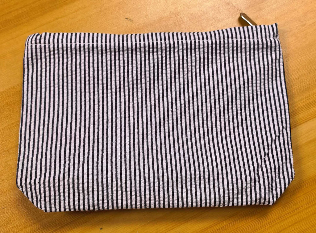 Personalized Seersucker Makeup Bag