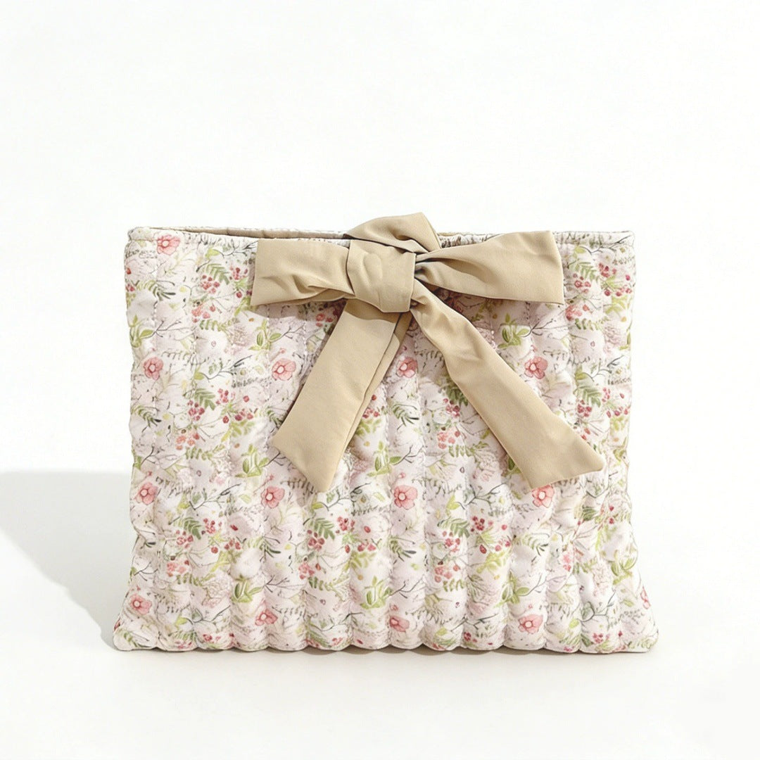 Personalized Quilted Bow Pouch