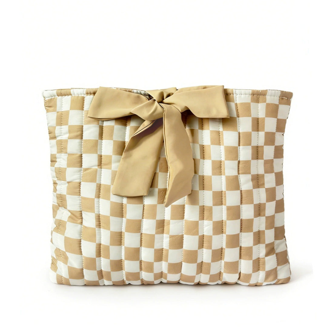 Personalized Quilted Bow Pouch