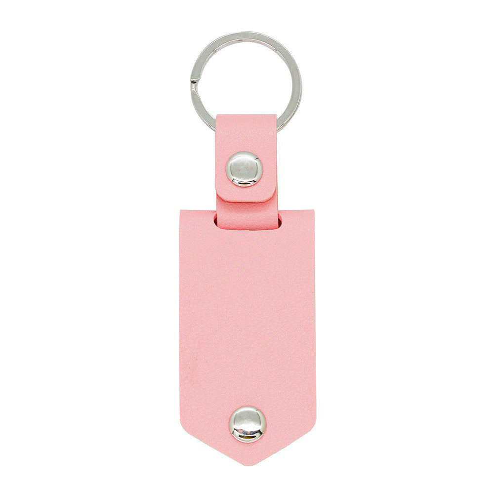 Personalized Photo Leather Keychain