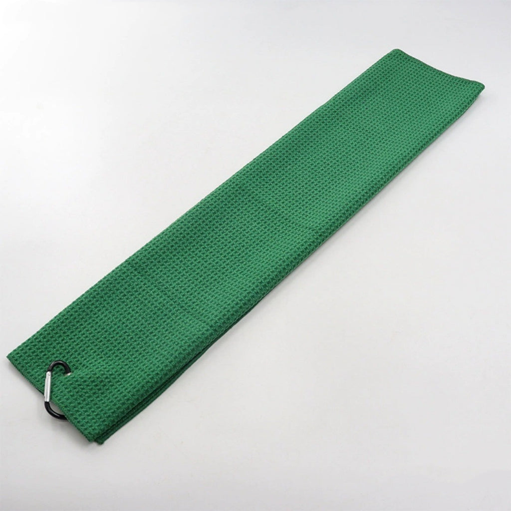 Green microfiber golf towel
