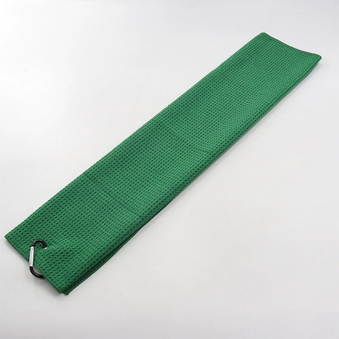 Green microfiber golf towel