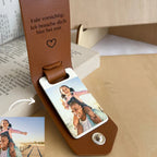 Personalized Photo Leather Keychain