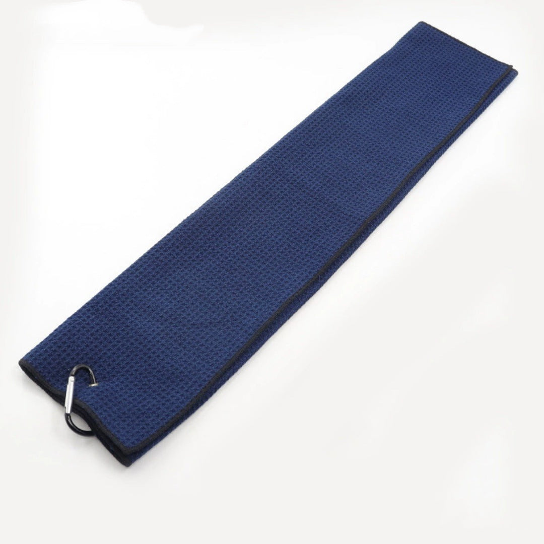 Navy blue golf towel for the bag