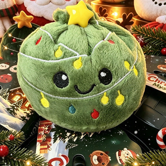 Green Christmas tree plush squishy with a star