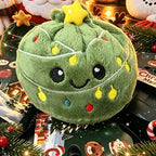Green Christmas tree plush squishy with a star